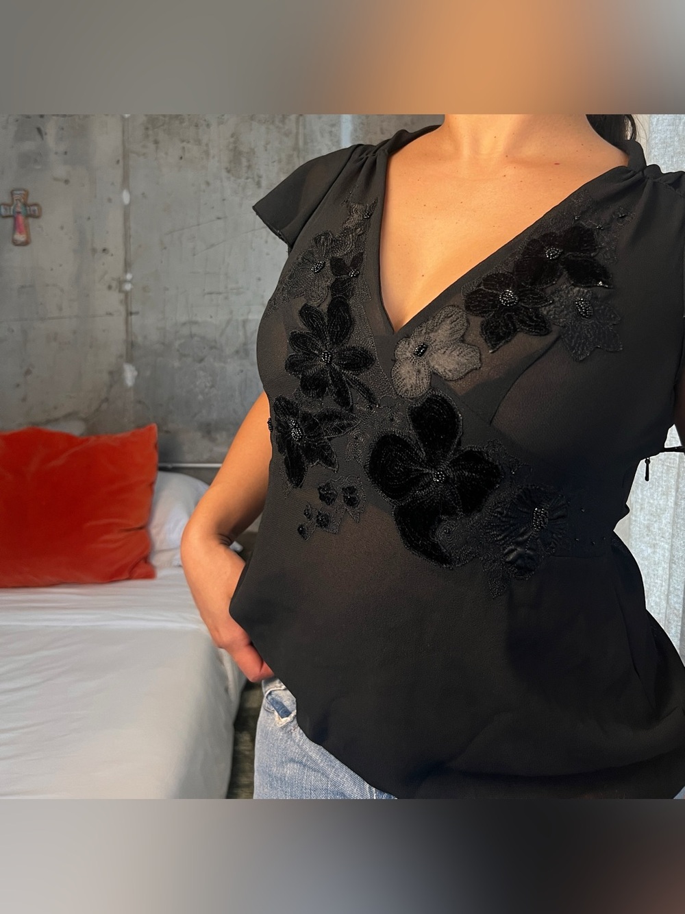 vintage chiffon blouse